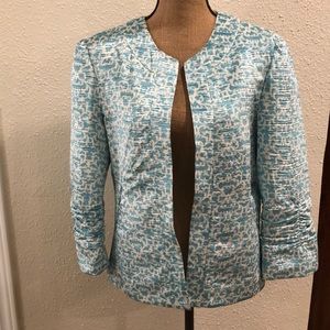 Blue and white blazer
